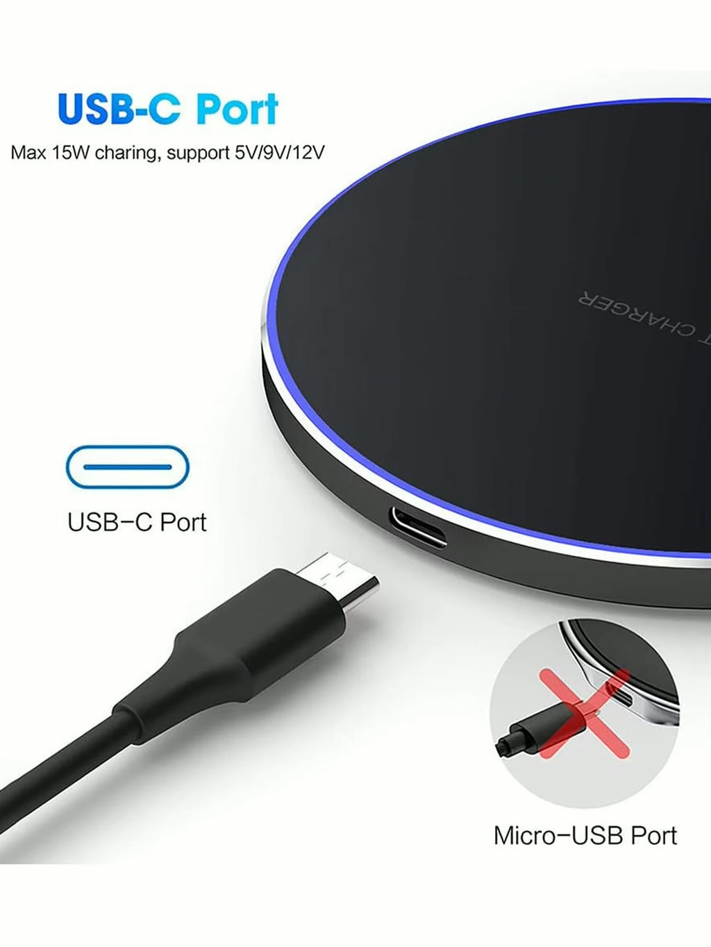 Wireless Charging Pad & Cable Organizer Bundle