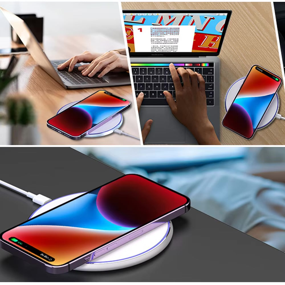 Wireless Charging Pad & Cable Organizer Bundle