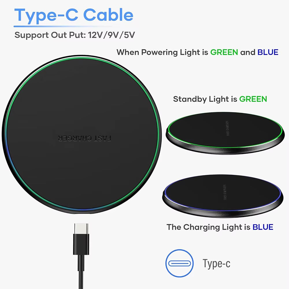 Wireless Charging Pad & Cable Organizer Bundle